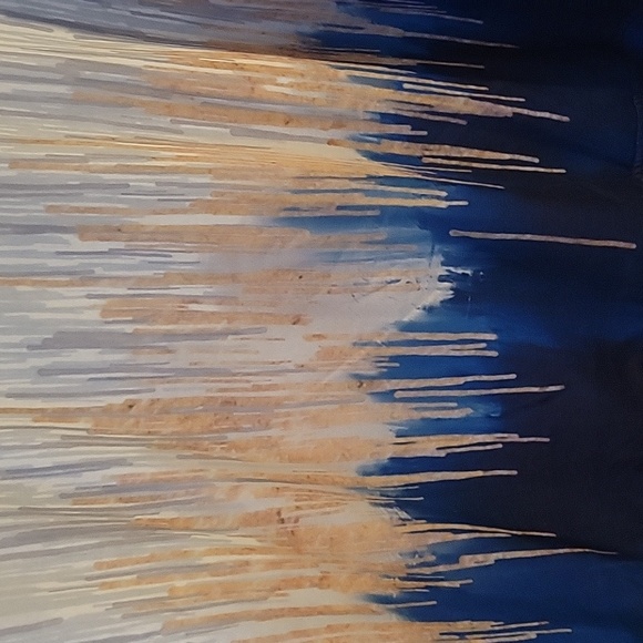 Women's White and Blue Gradient Graphic Pullover Sweatshirt - Picture 6 of 6